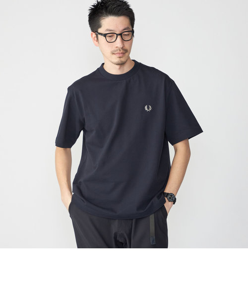 【SHIPS別注】FRED PERRY: SOLOTEX(R) 鹿の子 ワンポイント ロゴ Tシャツ24SS