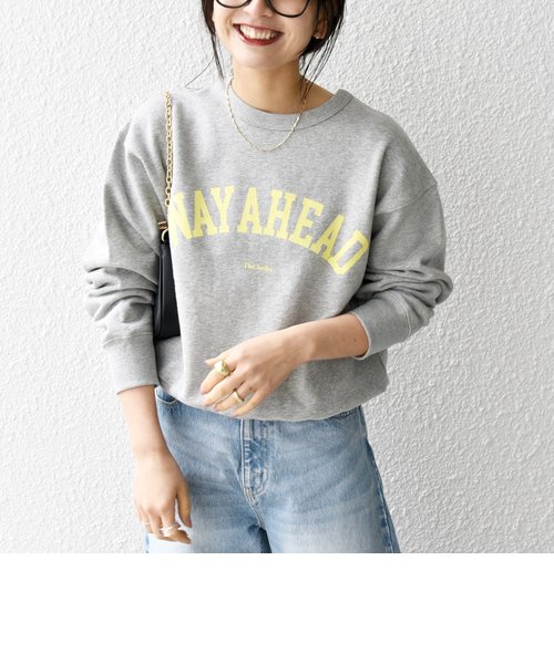 【SHIPS any別注】THE KNiTS:〈洗濯機可能〉カレッジ ロゴ スウェット 24SS