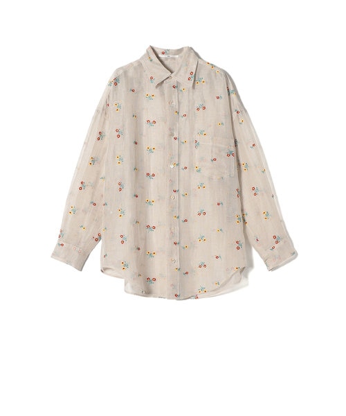 ✨希少✨　VALENTINO フローラルエンブロイダリー クロシェットシャツ VALENTINO フローラルエンブロイダリー クロシェットシャツ