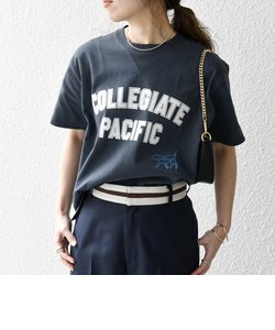【SHIPS any別注】Collegiate Pacific:〈洗濯機可能〉V ガゼット プリント Tシャツ 24SS