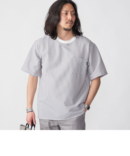 SHIPS: COOLMAX(R) シアサッカー Tシャツ