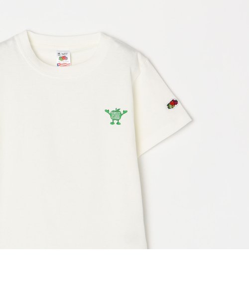 【SHIPS any別注】FRUIT OF THE LOOM: ロゴ 刺繍 クルーネック Tシャツ <KIDS>