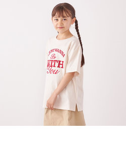 SHIPS any: プリント × 刺繍 ロゴ Tシャツ<KIDS>