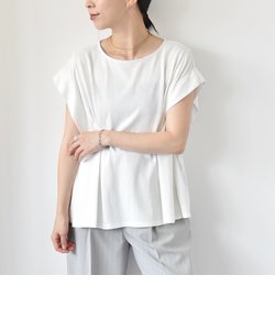 quaranciel:〈手洗い可能〉ウエストシェイプ フレンチスリーブ TEE