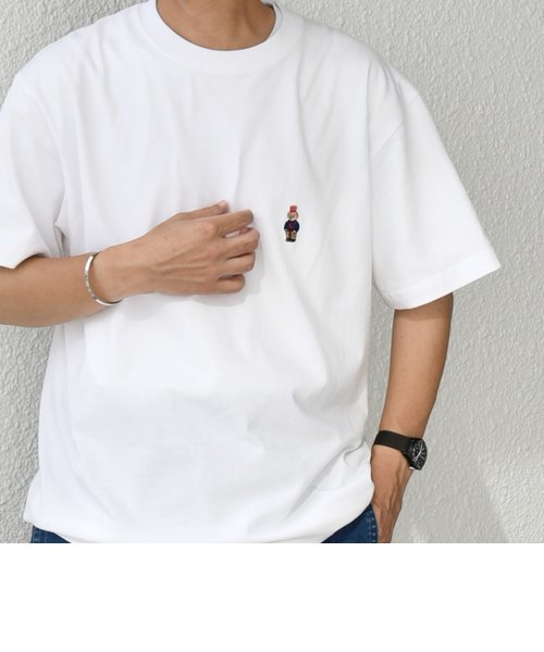 The Cotton Exchange: BEAR ワンポイント 刺繍 Tシャツ◆