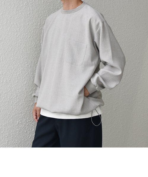 SHIPS any: 〈洗濯機可能〉メランジオックス スピンドル ポケット Tシャツ (ロンT)◆