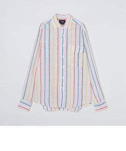 Drake's: MULTI STRIPE LINEN SHIRT LS