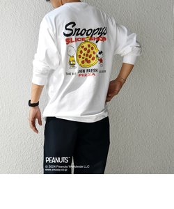 SHIPS any: SNOOPY コラボ PLACE グラフィック バック プリント Tシャツ (ロンT)◆