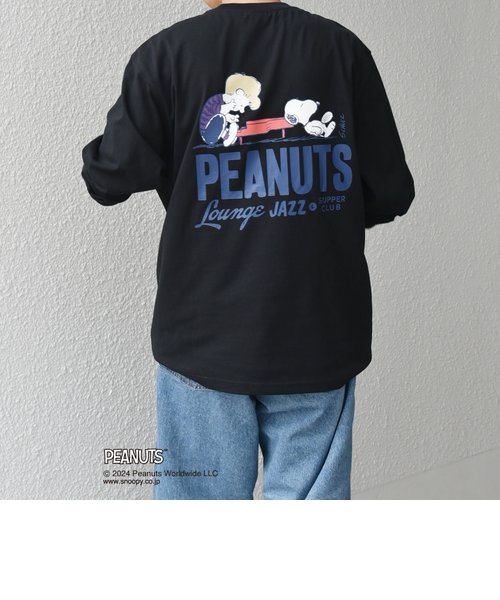 SHIPS any: SNOOPY コラボ PLACE グラフィック バック プリント Tシャツ (ロンT)◆