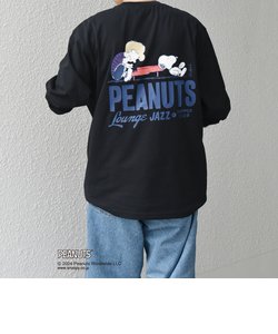 SHIPS any: SNOOPY コラボ PLACE グラフィック バック プリント Tシャツ (ロンT)◆