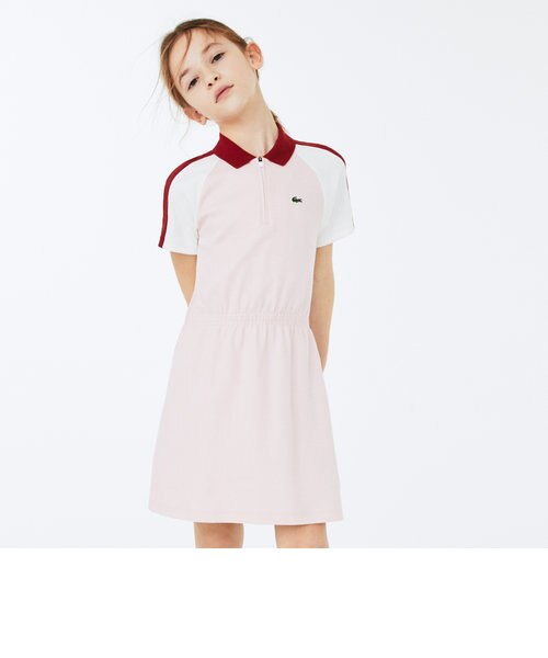 Girlsジップフロントポロシャツワンピース Lacoste ラコステ の通販 Mall