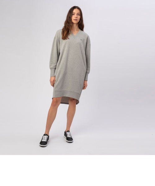 人気の春夏 Vネックスウェットワンピース ワンピース Medtechae Com