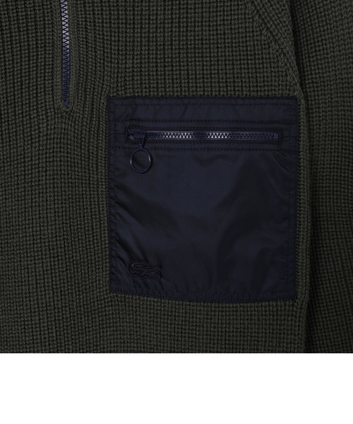 ウールポケット付きジップアップセーター | LACOSTE（ラコステ）の通販