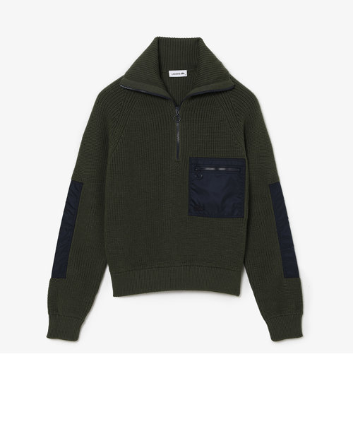 ウールポケット付きジップアップセーター | LACOSTE（ラコステ）の通販