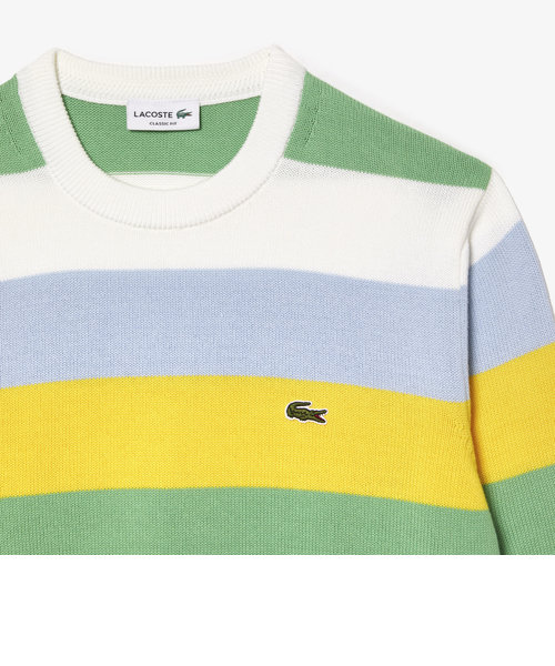 ボーダーオーガニックコットンニットセーター | LACOSTE（ラコステ）の