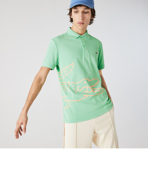 オーガニックコットンビッグワニロゴプリントポロシャツ | LACOSTE