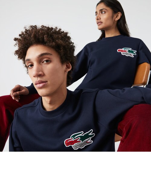 マルチクロックエンブレムオーガニックコットンスウェットシャツ