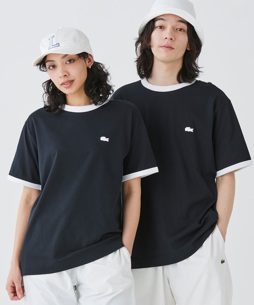 【オンライン限定】LACOSTE ワンポイントロゴ リンガーTシャツ