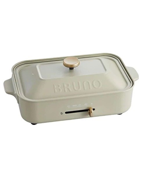 【貴重色】Bruno ホットプレート　BOE021グリーングレー限定色　鍋付き