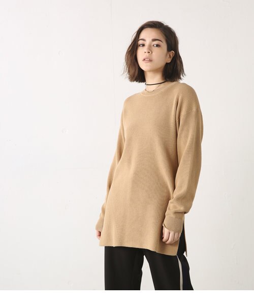 サイドスリット畦編みニットPO | AZUL by moussy（アズールバイ 