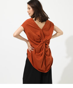BACK TWIST FRENCH SLEEVE TOP