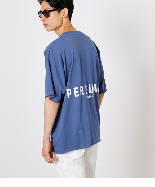 MESSAGE HENLEY NECK TEE