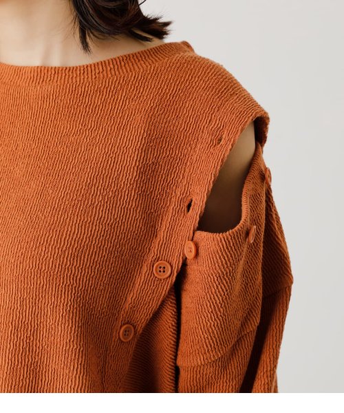 SHOULDER SLIT BUTTON TOP | AZUL by moussy（アズールバイマウジー