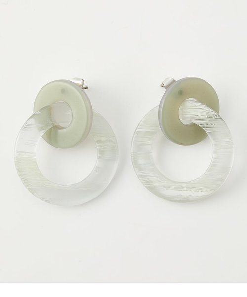COLOR CONTRAST ROUND EARRINGS