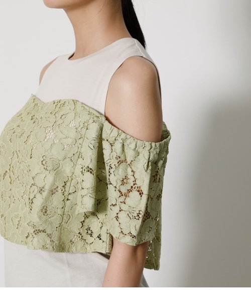 LACE LAYERED RUFFLE TOPS | AZUL by moussy（アズールバイマウジー