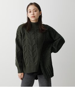 ASYMMETRY CABLE KNIT TOPS