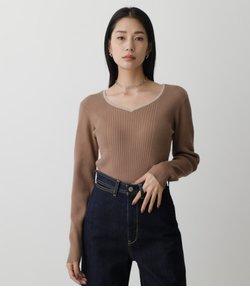 BACK LACE-UP KNIT TOPS