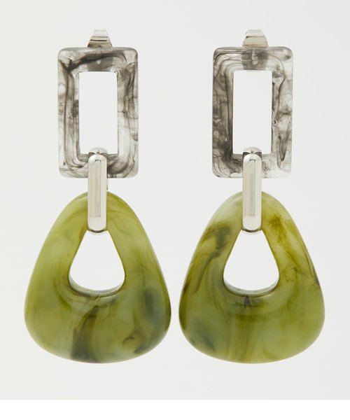 BICOLOR MARBLE EARRINGS