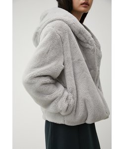 FLUFFY HOODIE COAT