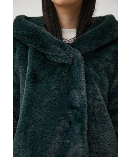 FLUFFY HOODIE COAT | AZUL by moussy（アズールバイマウジー）の通販