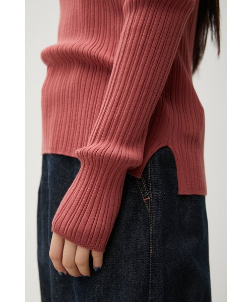 RANDOM RIB H／N KNIT TOPS | AZUL by moussy（アズールバイマウジー