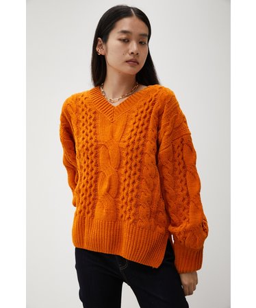 レディースのニット・セーター（オレンジ/橙色）通販 | &mall（アンド 