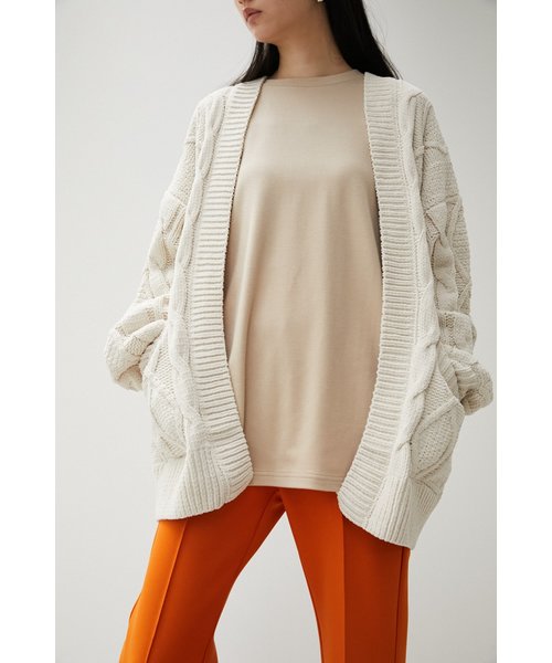 CHENILLE CABLE KNIT CARDIGAN | AZUL by moussy（アズールバイ ...