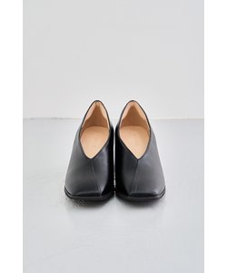 SQUARE TOE THICK HEEL PUMPS
