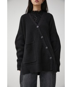 ASYMMETRY BUTTON CARDIGAN