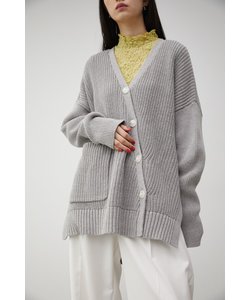 ASYMMETRY BUTTON CARDIGAN