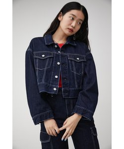 WIDE SLEEVE SHORT DENIM JACKET