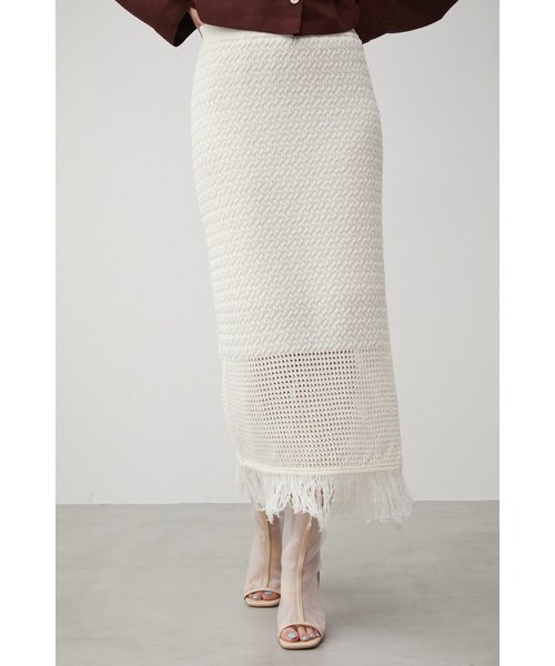 MESH CROCHET COMBI SKIRT