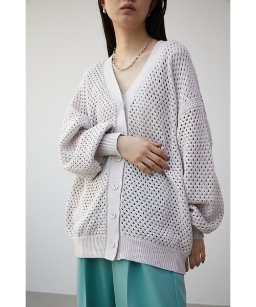 MESH KNIT CARDIGAN