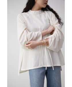 SHIRRING SLEEVE BLOUSE