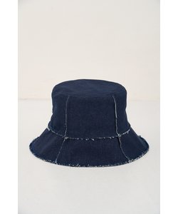 CUT OFF DENIM BUCKET HAT