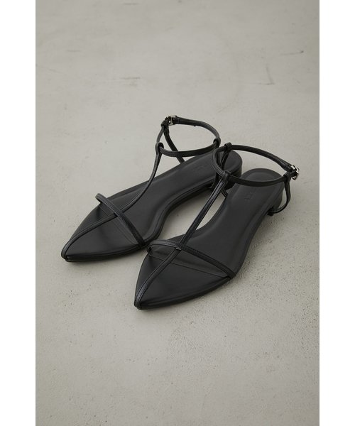 T-STRAP POINTED TOE SANDALS