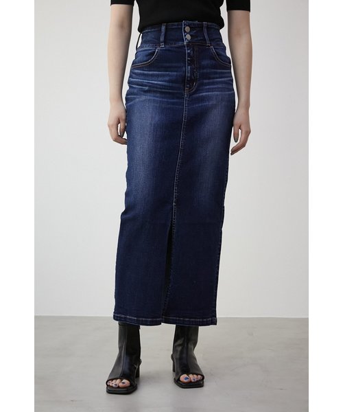 HIGH WAIST SLIT DENIM SKⅢ