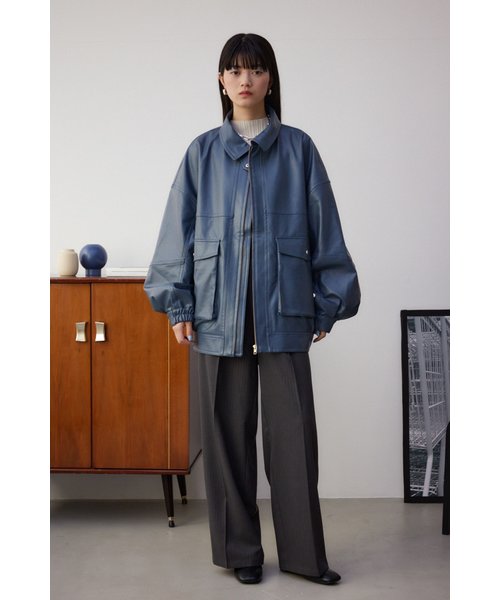 フェイクレザーオーバーブルゾン | AZUL by moussy（アズールバイ