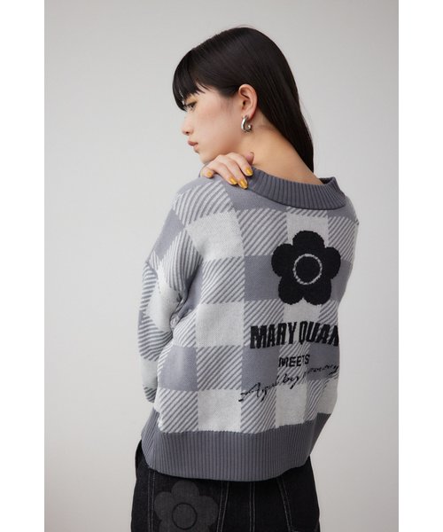 【WEB先行発売】MARY QUANT×AZUL ロゴカーディガン