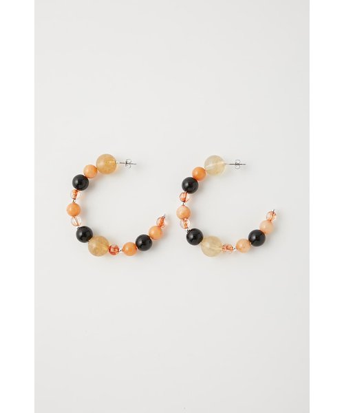 HOOP STONE EARRINGS